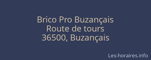 Brico Pro Buzançais