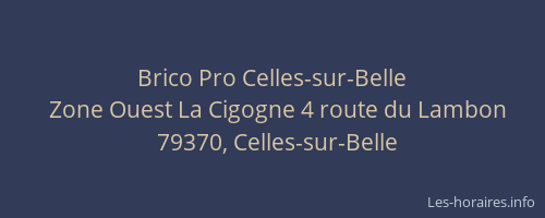 Brico Pro Celles-sur-Belle