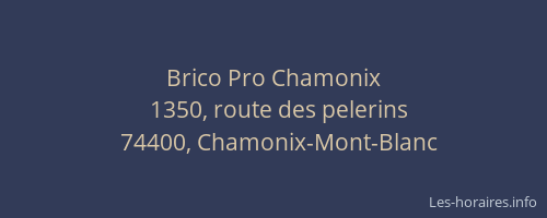Brico Pro Chamonix