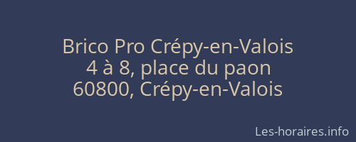 Brico Pro Crépy-en-Valois