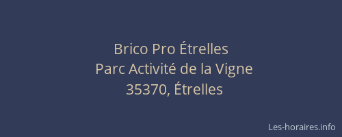 Brico Pro Étrelles