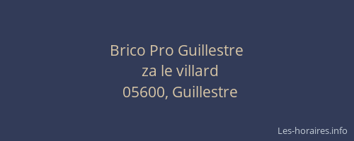Brico Pro Guillestre