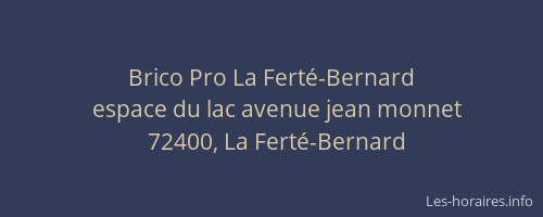 Brico Pro La Fert&eacute;-Bernard