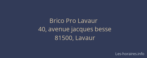 Brico Pro Lavaur