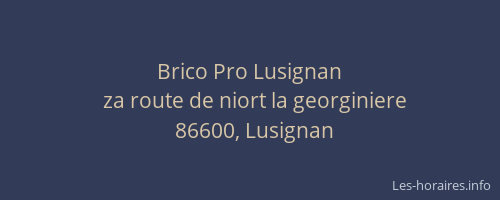 Brico Pro Lusignan