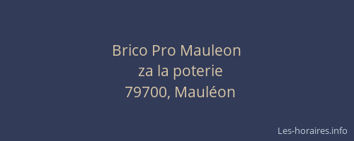 Brico Pro Mauleon