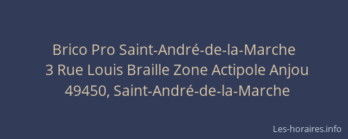 Brico Pro Saint-André-de-la-Marche