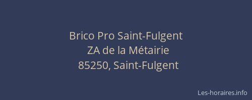 Brico Pro Saint-Fulgent