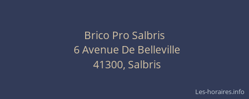 Brico Pro Salbris