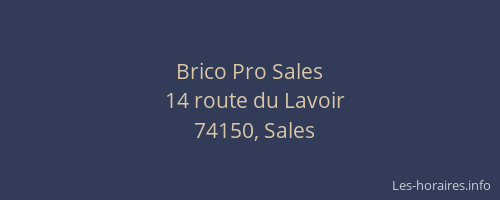 Brico Pro Sales