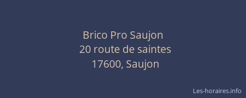 Brico Pro Saujon