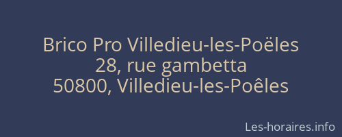 Brico Pro Villedieu-les-Poëles