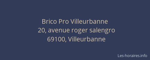 Brico Pro Villeurbanne