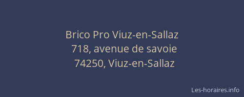 Brico Pro Viuz-en-Sallaz