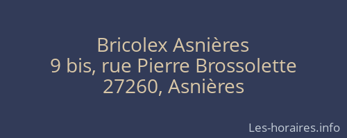 Bricolex Asnières