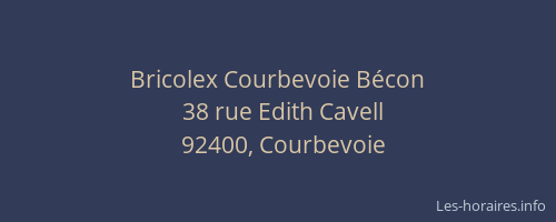 Bricolex Courbevoie Bécon