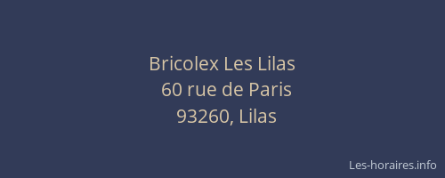 Bricolex Les Lilas