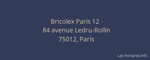 Bricolex Paris 12
