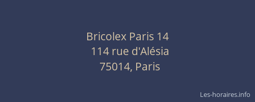 Bricolex Paris 14