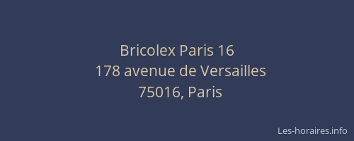 Bricolex Paris 16