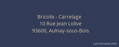 Bricolix - Carrelage
