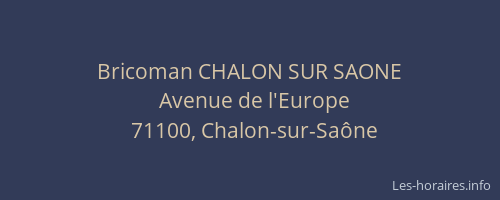 Bricoman CHALON SUR SAONE