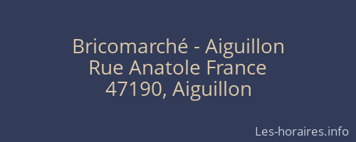 Bricomarché - Aiguillon