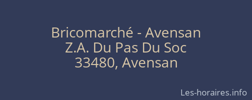 Bricomarché - Avensan