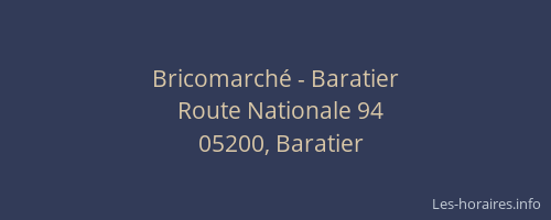 Bricomarché - Baratier