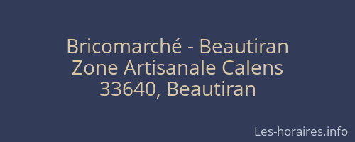 Bricomarché - Beautiran
