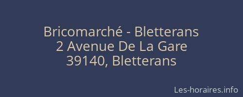 Bricomarché - Bletterans