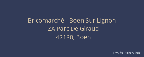 Bricomarché - Boen Sur Lignon