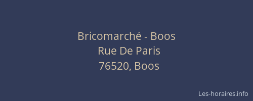 Bricomarché - Boos
