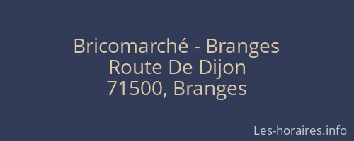 Bricomarché - Branges