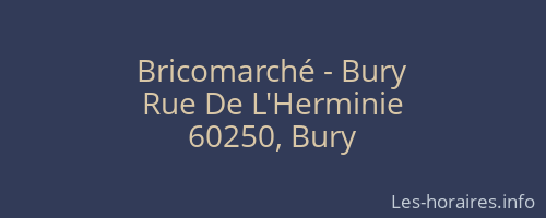 Bricomarché - Bury