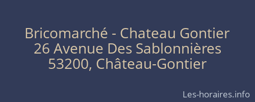 Bricomarché - Chateau Gontier