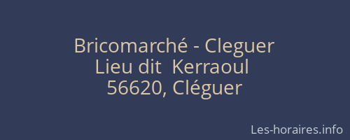 Bricomarché - Cleguer