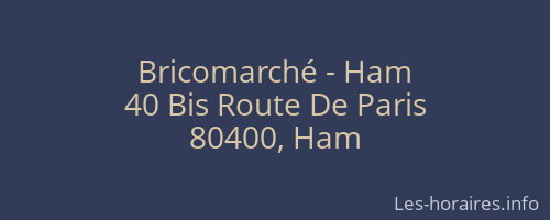 Bricomarché - Ham