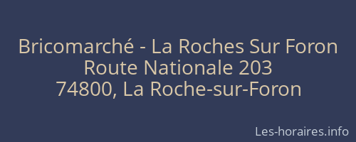 Bricomarché - La Roches Sur Foron