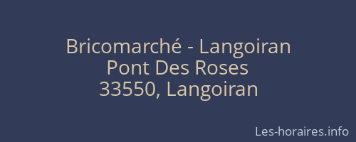 Bricomarché - Langoiran