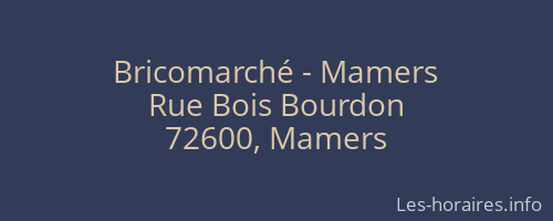 Bricomarché - Mamers