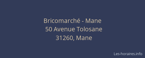 Bricomarché - Mane