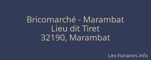 Bricomarché - Marambat