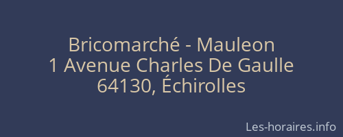 Bricomarché - Mauleon