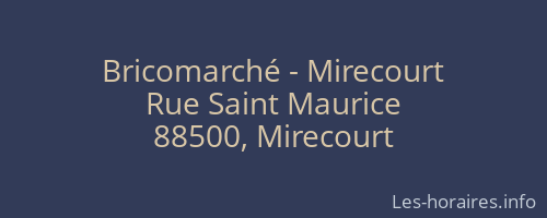 Bricomarché - Mirecourt