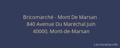 Bricomarché - Mont De Marsan