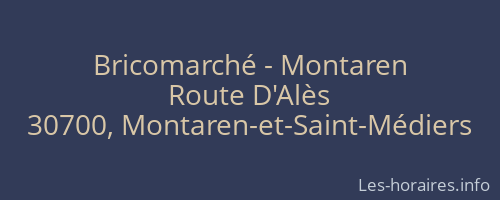 Bricomarché - Montaren