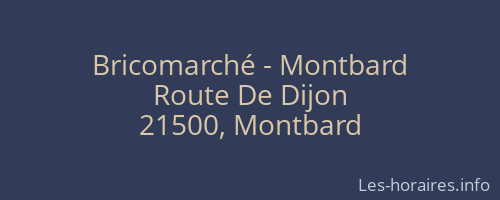 Bricomarché - Montbard