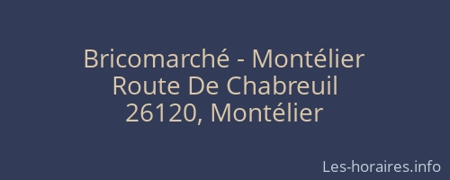 Bricomarché - Montélier