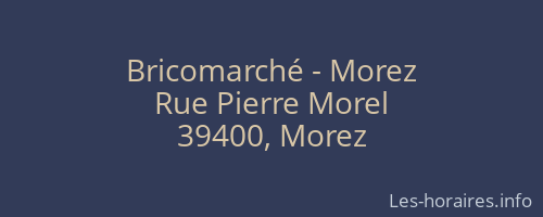 Bricomarché - Morez